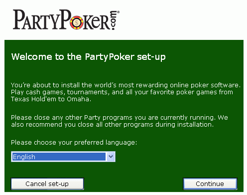 Party Poker Download Step 2