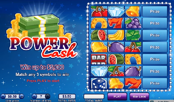 power cash scratch game image